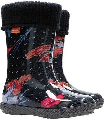 Produktbild von DEMAR Kinder HAWAI LUX Jungen Mädchen Thermostiefel Gummistiefel gefüttert Größe: 34/35, Herstellerfarbe: Blumen
