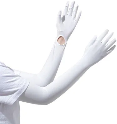 Image de Gants longs pour femmes - paume antidérapante - poignets respirants - adaptés à la pêche, à la conduite, au vélo et aux sorties estivales