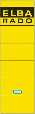 Produktbild von Ordnerrückenschild für Elba selbstklebend kurz/breit VE=100x10 Stück gelb