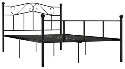 Produktbild von vidaXL Bettgestell Schwarz Metall 120x200 cm