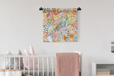 Produktbild von MuchoWow® Wandteppich Wandbehang Sommer - Blumen - Pflanzen 60x60 cm Tapisserie Dekoration Wandtuch - Dekorationen - Wand Decke
