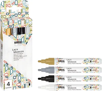 Produktbild von KREUL Lack Marker medium 4er Set