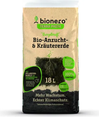 Produktbild von bionero -Anzucht- & Kräutererde Wurzelkraft 18 L torffrei