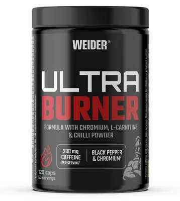 Zdjęcie produktu dla Weider Ultraburner (120 kapsułek) bez smaku - Dieta i kontrola wagi - Spalacz tłuszczu