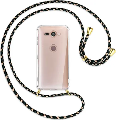 Produktbild von Handykette Backcover-Schutzhülle mit Band (Metall goldfarben) für Sony Xperia XZ2 Compact - camouflage