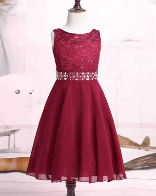 Produktbild von Mädchen Abendkleid Gr. 170-176 Cm Prinzessin Spitze Blumenmädchenkleid für Hochzeit Party Festliches Kleid