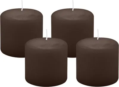 Produktbild von 4er Set Adventskranzkerzen Chocolate Schokolade Ø 60 x 60 mm