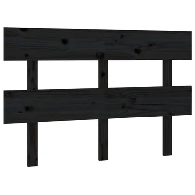 Produktbild von vidaXL Kopfteil Schwarz 124x3x81 cm Massivholz Kiefer
