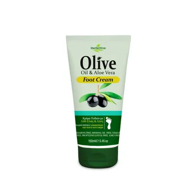 Produktbild von Herbolive Fußcreme Olivenöl & Aloe Vera 150 ml