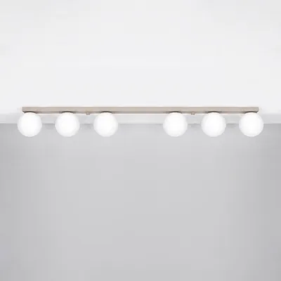 Produktbild von Deckenleuchte YOLI 6 taupe 6xG9 8W Stahl/Glas 14.5x12x120cm Sollux Lighting