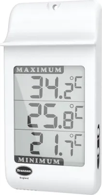 Image de Thermomètre numérique avec affichage des températures maximales et minimales, grand écran, intérieur/extérieur