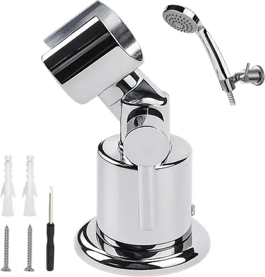 Obrázek produktu pro Držák sprchové hlavice, nastavitelný, kovový, pro ruční sprchy