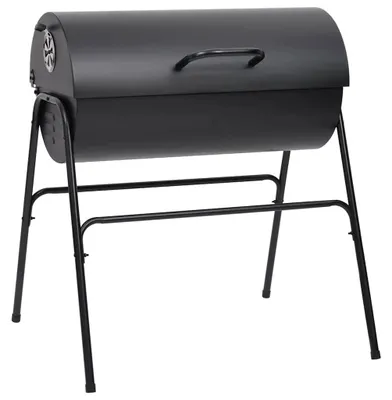 Produktbild von vidaXL Grill mit 2 Grillrosten Schwarz 80x95x90 cm Stahl