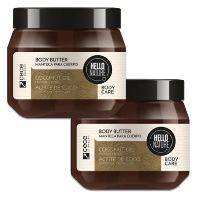 Produktbild von Body Butter Körperbutter Körpercreme Kokosnussöl Kaltgepresst BIO Rein Natürlich, 2x 250ml