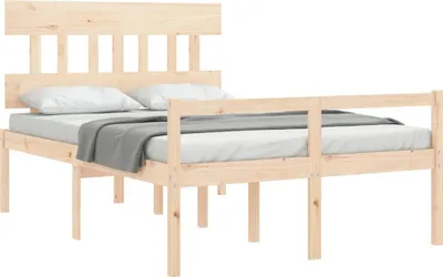 Produktbild von vidaXL Seniorenbett mit Kopfteil 120x200 cm Massivholz