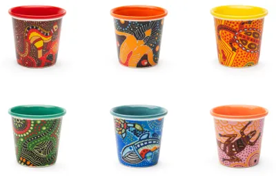 Produktbild von Excelsa set von 6 espressotassen Aboriginal porzellan 9 cl bunt