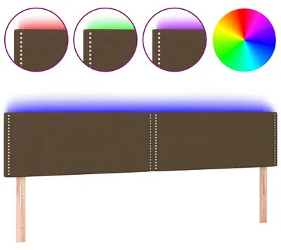 Produktbild von vidaXL LED Kopfteil Dunkelbraun 180x5x78/88 cm Stoff