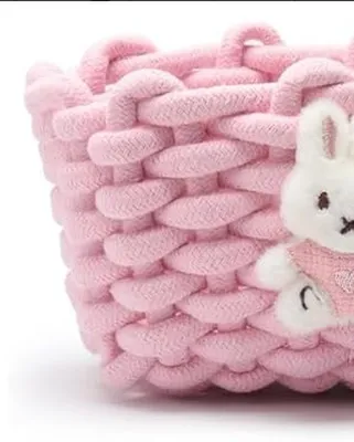 Image de Omgoods - Lot de 2 paniers de rangement en coton tressé
