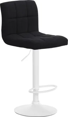 Produktbild von CLP Barhocker Calma Stoff 360 drehbar und höhenverstellbar schwarz Gestell Farbe weiß