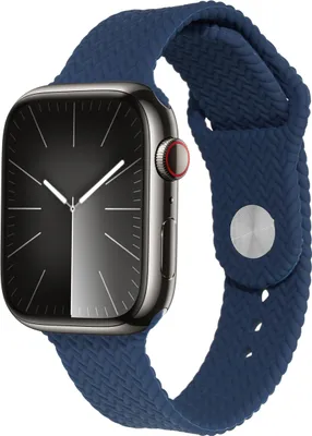 Produktbild von imoshion Geflochtenes Silikonarmband für das Watch Series 1 t/m 11 / SE / Ultra (44/45/46/49 mm) - Dunkelblau