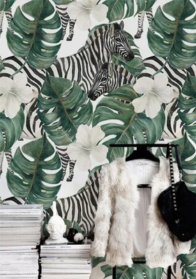 Produktbild von Coloray Fototapete 208x146 cm Latextapete Magicstick - Zebra-Tiere verlässt.