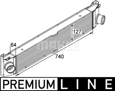 Produktbild von MAHLE CI 158 000P Ladeluftkühler LLK für FIAT Ducato Kastenwagen (250, 290) Turbo Intercooler
