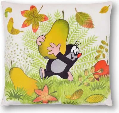 Produktbild von Kissen der kleine Maulwurf, Motiv Herbst, 30x30cm - Kinderkissen