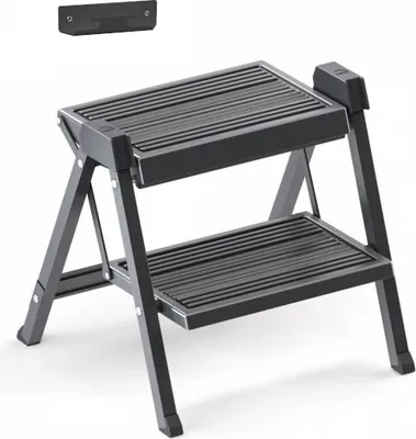 Produktbild von Hailo Klappleiter 4410001 Stepfix 2stufig Trittleiter mit Wandhaken