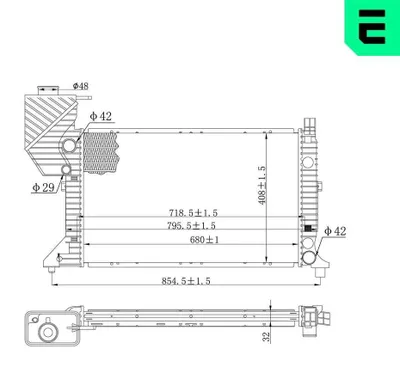 Produktbild von ERA 673071 Kühler Wasserkühler Motorkühler passend für MERCEDES-BENZ SPRINTER 3-t Kasten (903) SPRINTER 3-t Bus (903) SPRINTER 2-t Kasten (901, 902)