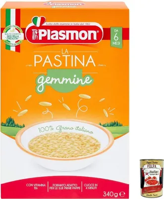 Produktbild von 3x Plasmon Pastina Gemmine 340g + italian Gourmet polpa 400g