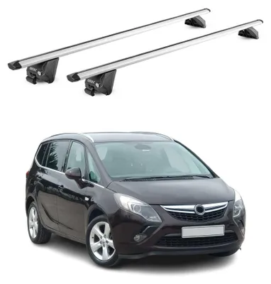 Zdjęcie produktu dla Bagażnik dachowy Podstawowy bagażnik dachowy do Opel Zafira C Tourer 2011-2019 100 kg Aluminium Szary 2 części ABE, Obraz wygenerowany przez AI