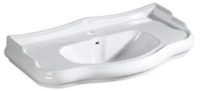 Produktbild von RETRO Keramik-Waschtisch 100x54,5cm, weiß