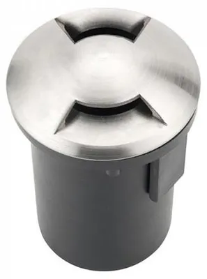 Produktbild von Bodenleuchte, Edelstahl, schwarz-silber, IP67, D 8,7 cm