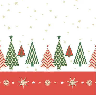 Produktbild von PAPSTAR Weihnachts-Motivservietten "Plain Christmas Trees"