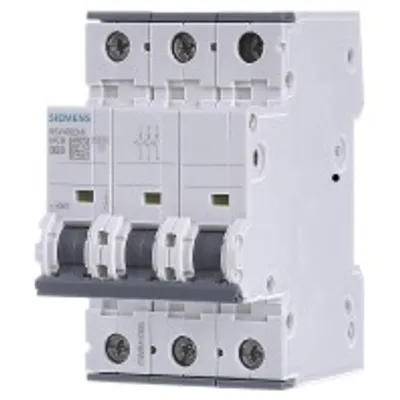Obrázek produktu pro Jistič B20A,3pólový,T=70,10kA - Miniaturní jistič 3pinový B20A 5SY4320-6