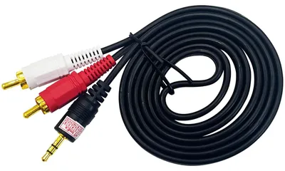 Produktbild von 1,3m Cinch zu Aux Kabel 3,5mm Audio 2x Cinch RCA Stecker auf Klinke