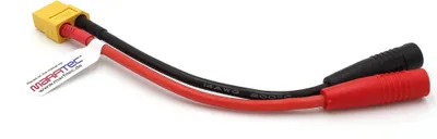 Produktbild von Adapterkabel XT60 Buchse - 4 mm Bananenbuchse kompatibel