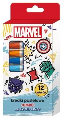 Obrázok produktu pre Pastelové ceruzky Jumbo Avengers, 12 farieb – Beniamin