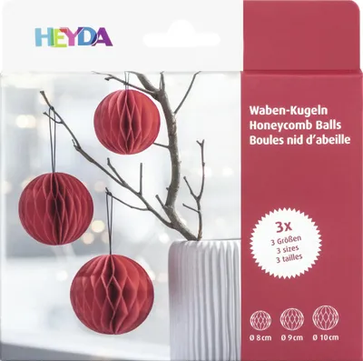 Imagen del producto de Heyda 204870717, juego de esferas rojas para colmena