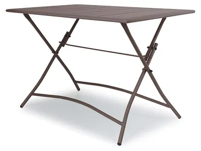 Immagine prodotto di Tavolo da Giardino Pieghevole 110x70x73 cm in Ferro Bronzo