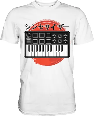 Produktbild von Modular Synthesizer Japanische Kalligrafie Analog T-Shirt – White / L