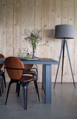 Tripod Flurlampe Schwarz / Grau