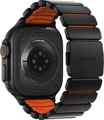 Immagine prodotto di Nomad Stratos Cinturino in titanio per Apple Watch 44mm / 45mm / 46mm / 49mm Nero/Arancione