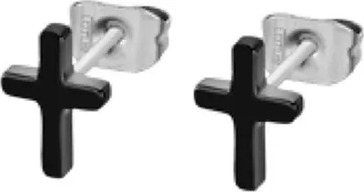 Produktbild von Lotus Style Herren Ohrstecker Kreuz schwarz Männer Schmuck LS2227-4/1