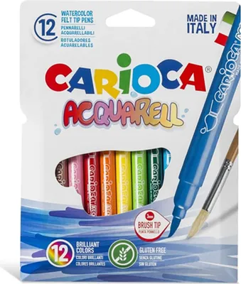 Image de Carioca Crayon-feutre Acquarell Fin Multicolore 12 pc(s)