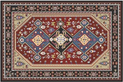 Produktbild von Türmatte Perser rot Vintage in 40x60 cm als Fussabtreter