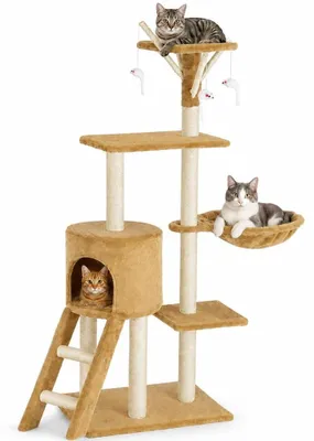 Productafbeelding van BAKAJI Kraboom voor katten, sisalboom, speelplek, kat, krabboom voor katten