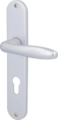 Produktbild von Alpertec PZ-Langschildgarnitur Ray II Aluminium silber abgerundet