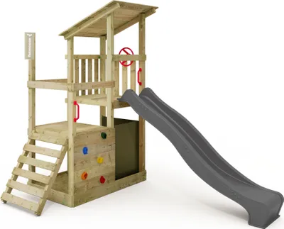 Immagine prodotto di Torre giochi Fatmoose FruityForest Fun XXL con scivolo e sabbiera, colore antracite