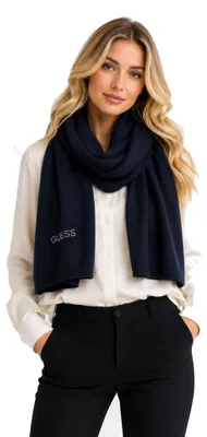 Produktbild von Guess Damen Strickschal Schal Schwarz Kaschmir 0222-0036